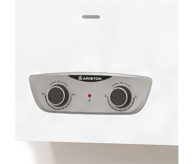 Calentador a gas atmosférico instantaneo, Ariston, Fast R X 11 litros/minuto, Gas Butano/Propano, Clase Energetica A Blanco Brillo