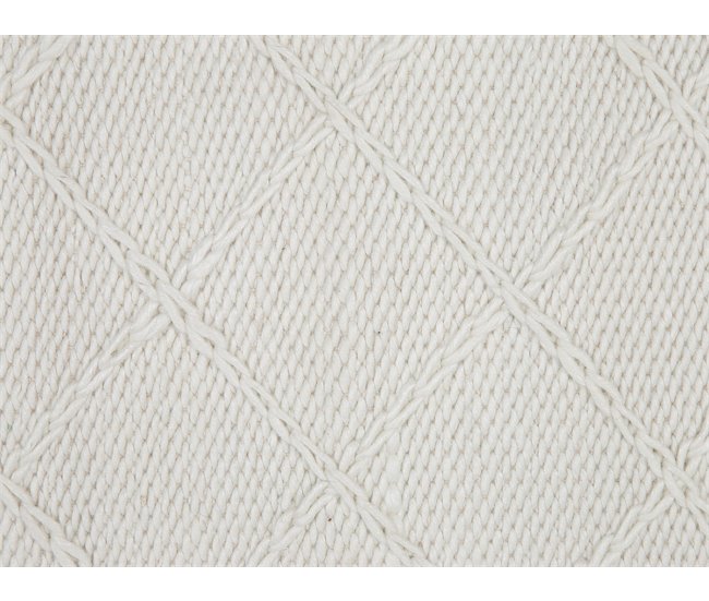 Beliani Alfombra de pelo corto ELLEK 140x200 Blanco/ Beige