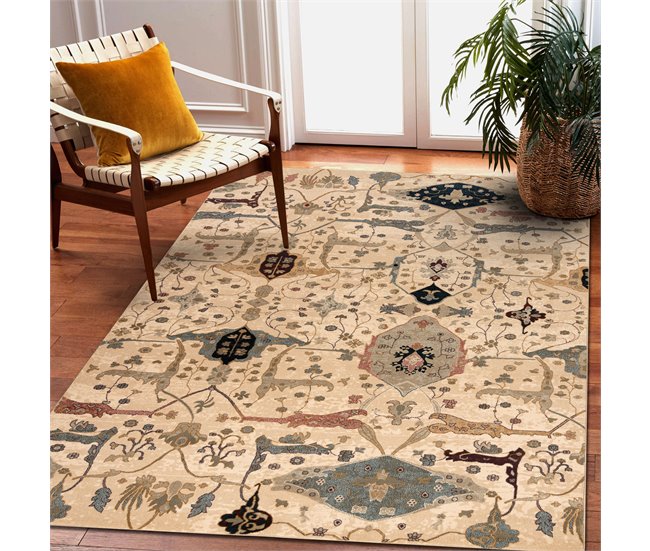 Alfombra de lana POLONIA Persej oriental 170x235 Crema
