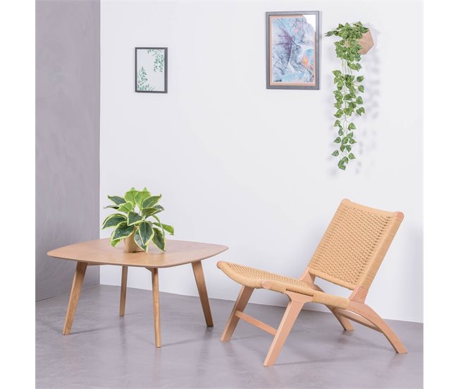 Sillón nórdico en madera de haya y cuerda ecológica - Liam Haya