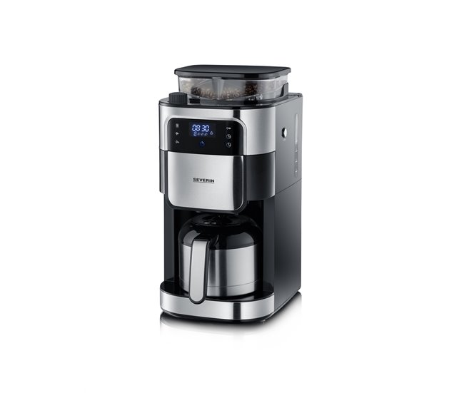 Cafetera con molinillo de goteo, jarra termo 1 L Severin KA 4814 - 1000 W Negro