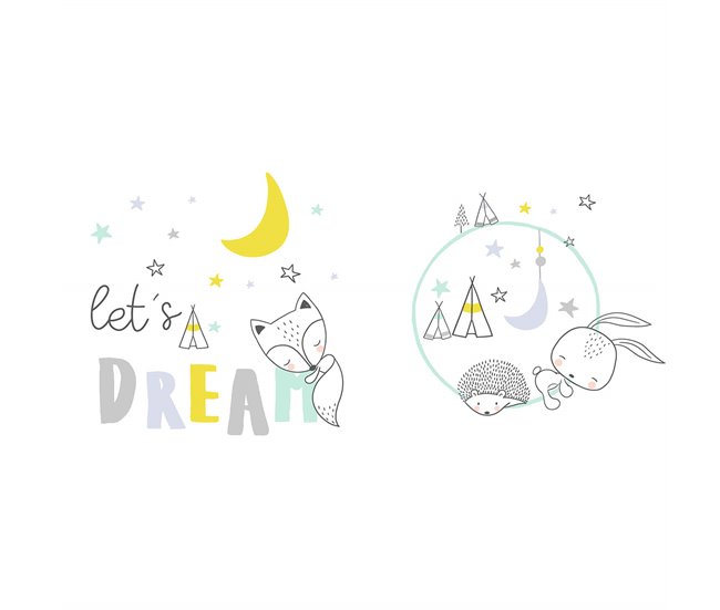 PROTECTOR DE CUNA/MAXICUNA LETS DREAM Blanco