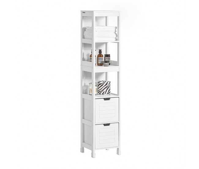 Mueble Columna de baño FRG126-W SoBuy Blanco