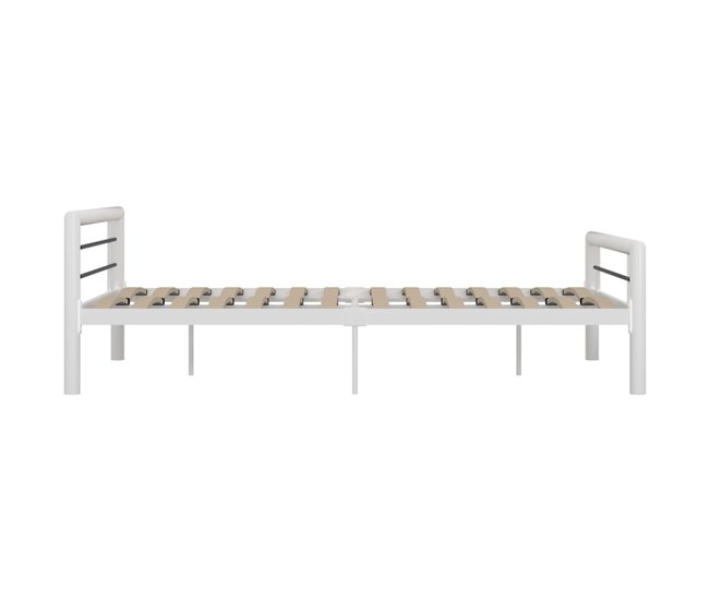 Estructura de cama de metal 160x200 Blanco