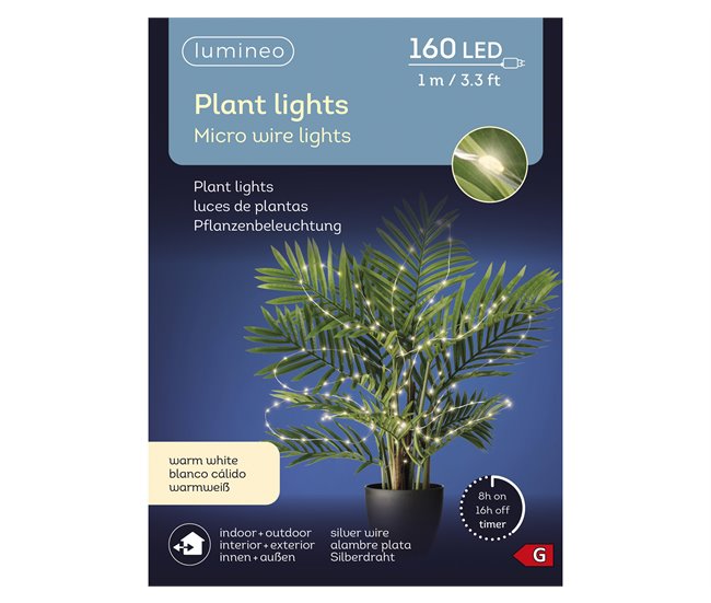 Luces FLOWER micro led para plantas  Blanco/ Gris