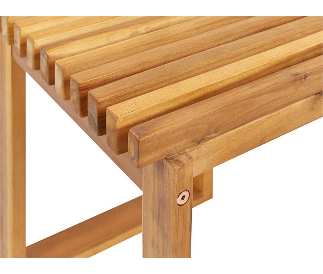 Beliani Conjunto de balcón BELLANO Madera Clara