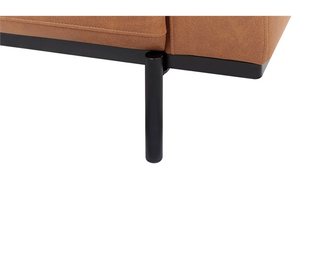 Beliani Sofá de 2 plazas Poliéster SOVIK Marron