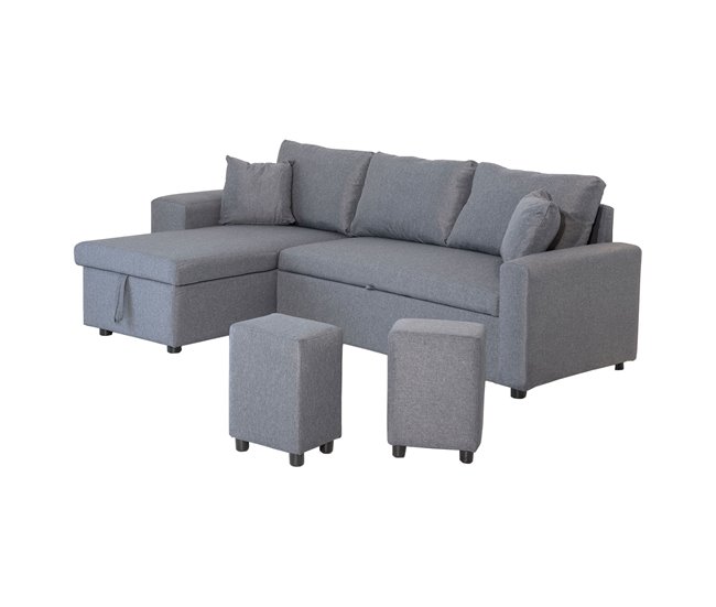 Sofá convertible TONY 3 plazas Gris
