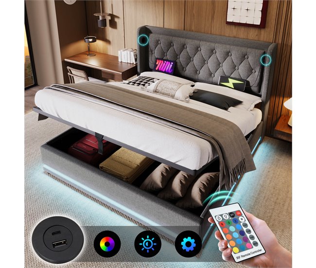 Canapés abatibles Gris