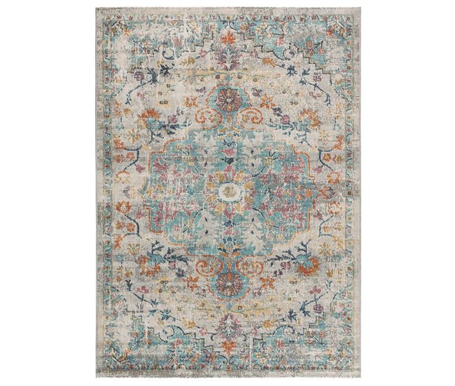 Alfombra de exterior/interior estilo vintage LUNA - ATTICGO 80x150 Azul