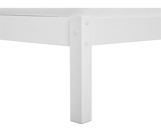 Beliani Cama Madera de pino VANNES 167x209 Blanco