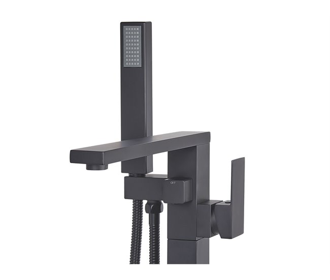 Beliani Grifo para bañera independiente DELLA 15x26 Negro