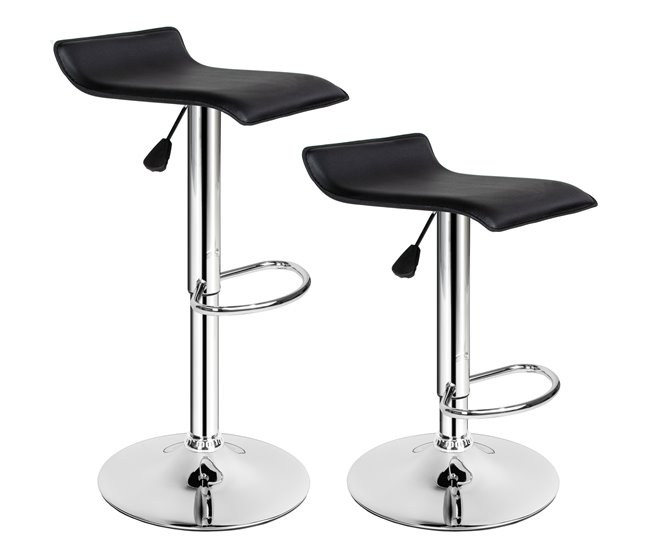2 taburetes de bar Negro