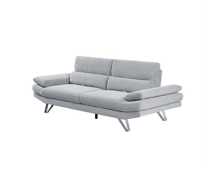 Sofá 3 plazas MARTIN color gris claro Gris Claro