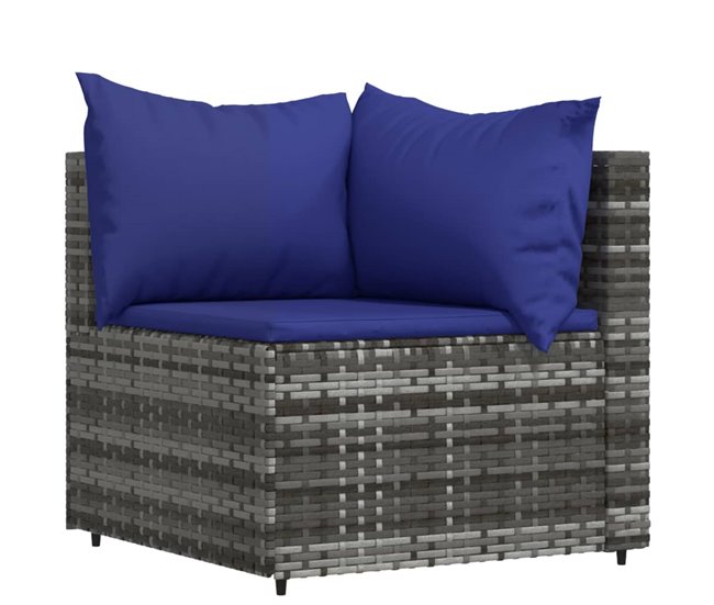 Juego De Muebles De Jardín Gris Azul
