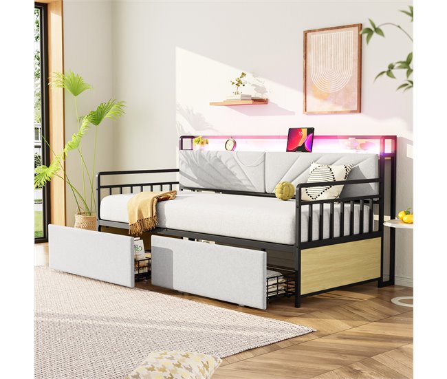 Camas individuales 104x206 Beige