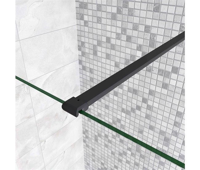 Walkin Panel de ducha Panel fijo + Lateral giratorio, Barra 