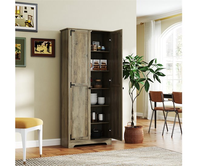 Alacena de Cocina Melamina de Madera, MDF HOMCOM, hogar - cocina Gris