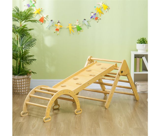 Escalada para Niños Madera de Pino Multilaminada AIYAPLAY Marron