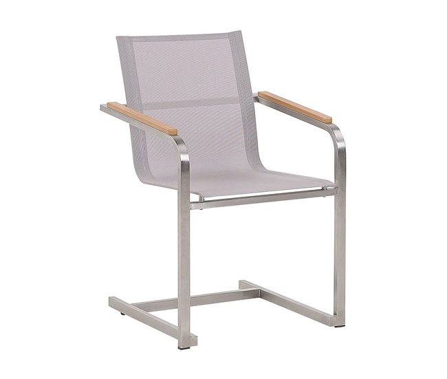 Beliani Conjunto de comedor VALCANETTO/COSOLETO Blanco/ Beige