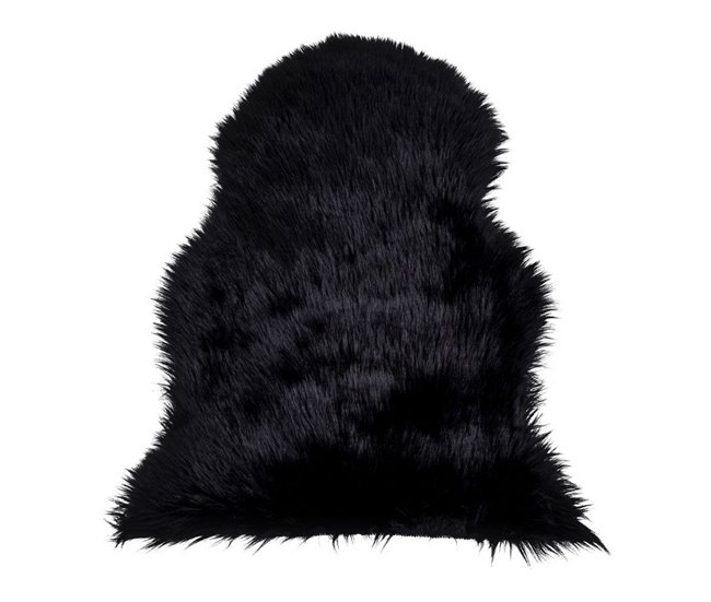 Alfombra Asimétrica Lambskin Negro