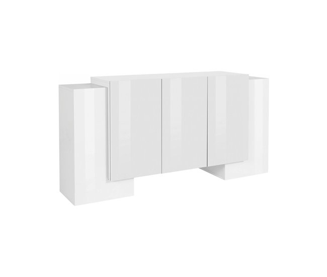 Aparador efecto madera 170 Blanco Brillo