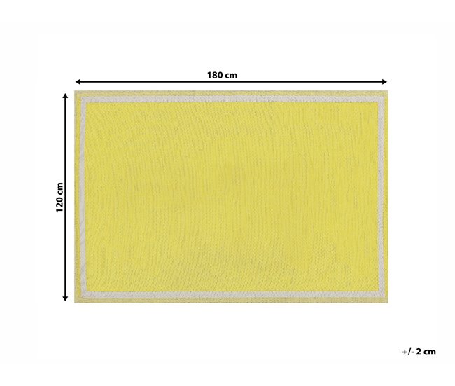 Beliani Alfombra de exterior ETAWAH 120x180 Amarillo