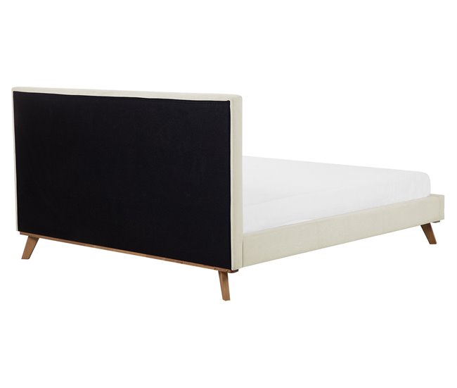 Beliani Cama con somier Chenilla TALENCE 177x218 Beige
