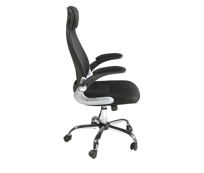 ANGEL CERDA Silla oficina giratoria tela negra Aluminio