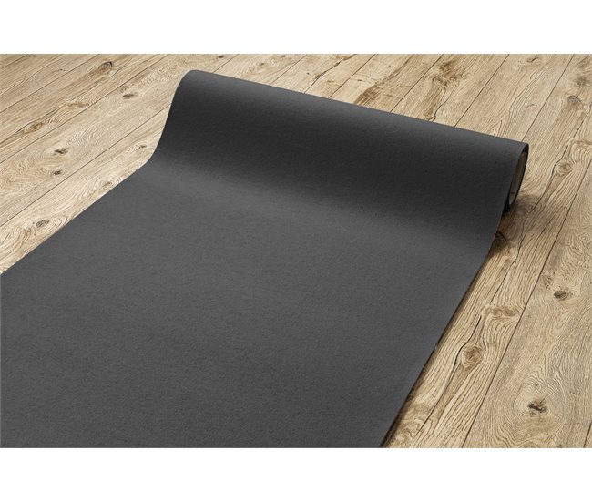 Alfombra con refuerzo de goma RUMBA 130x200 Negro/ Gris