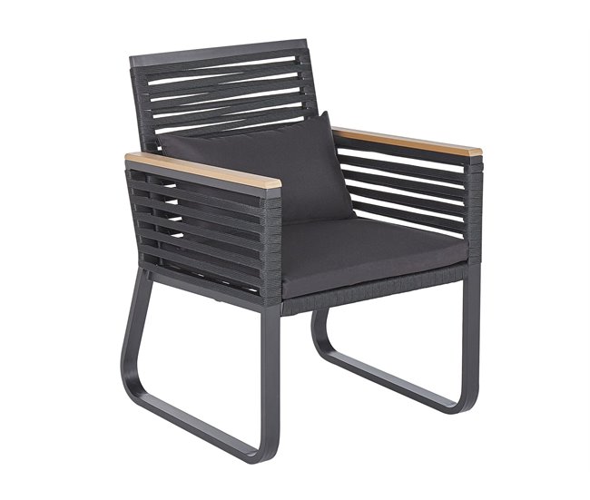 Beliani Conjunto de comedor CANETTO Negro