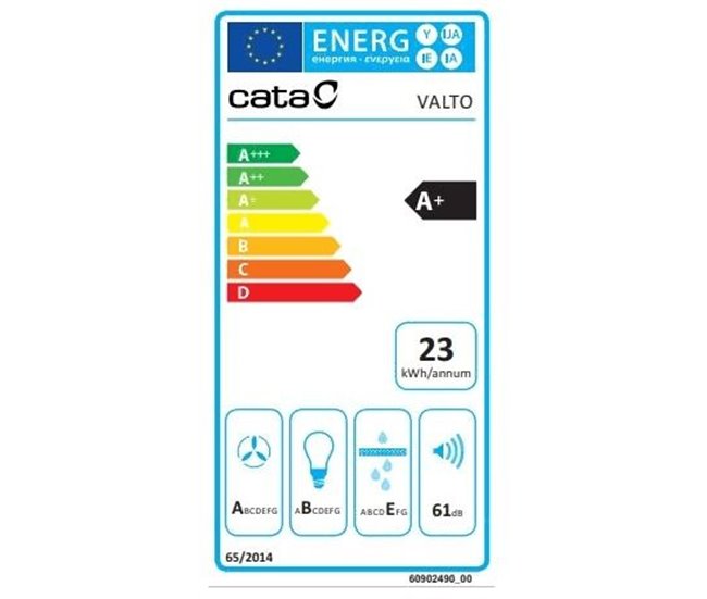Campana decorativa pared inclinada CATA VALTO 700 XGBK Negro