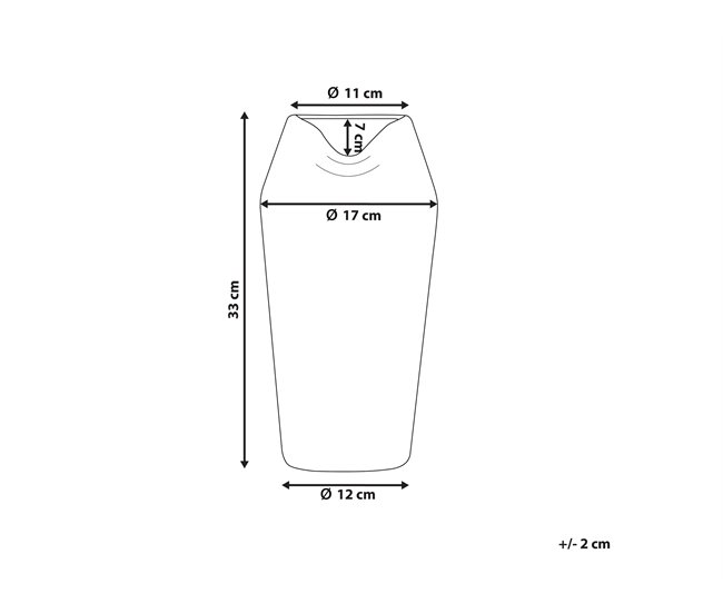 Beliani Jarrón decorativo APAMEA Negro
