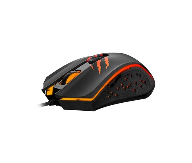 Ratón Gaming Cazador diseño ergonómico 7 teclas 6400DPI Negro