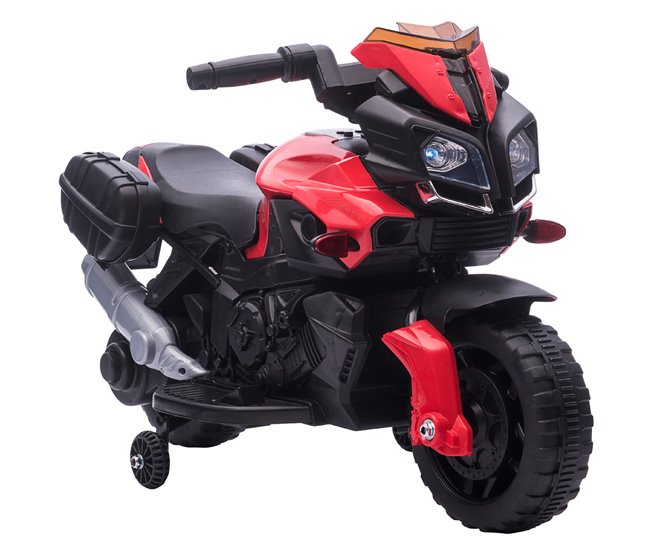Moto Eléctrica Infantil PP, Metal HOMCOM Rojo