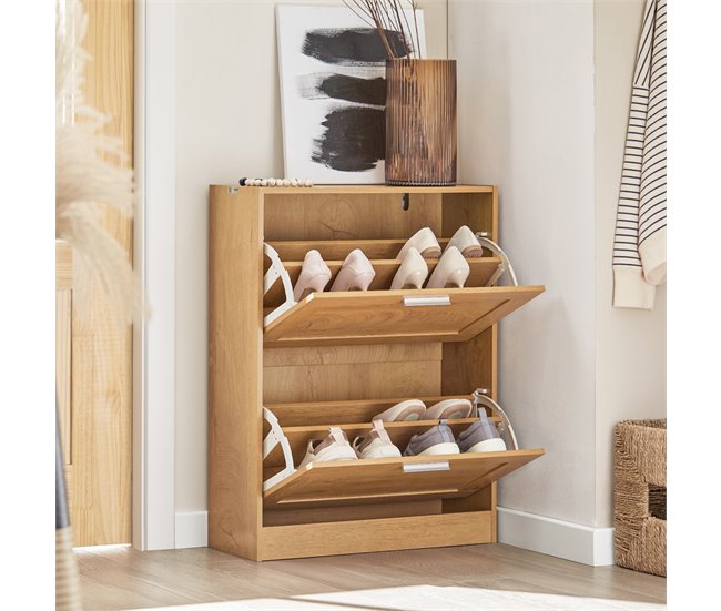 Organizador para Zapatos con 2 Solapas FSR137-N SoBuy Marron