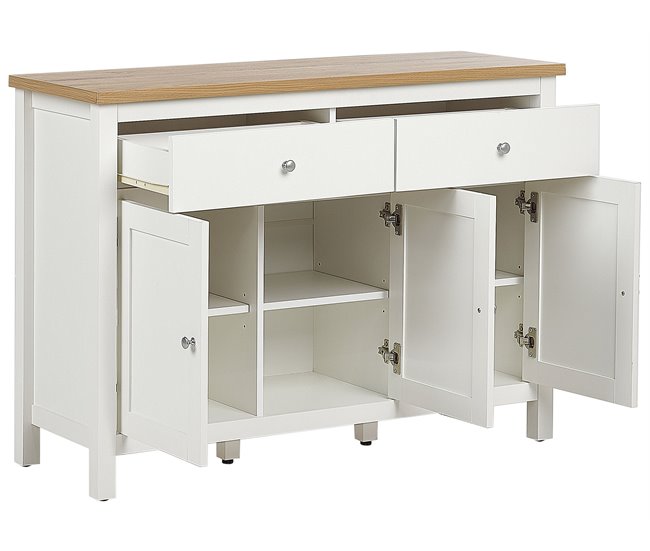 Beliani Aparador ATOCA Blanco/ Beige