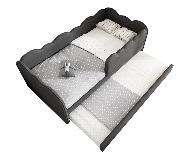 Cama nido de lino 99x197 Gris