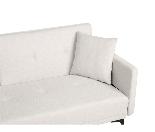 Beliani Sofá cama Poliéster LUCAN Azul Marino