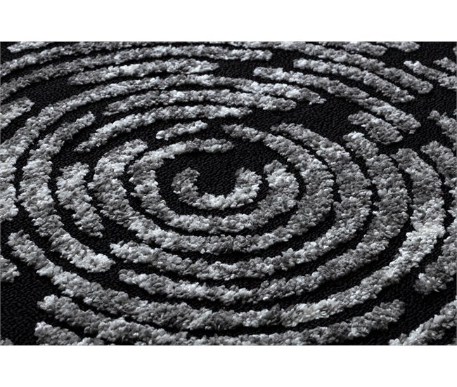 Alfombra MAROC G8499 Franjas Bereber marroquí Shaggy 120x170 Negro