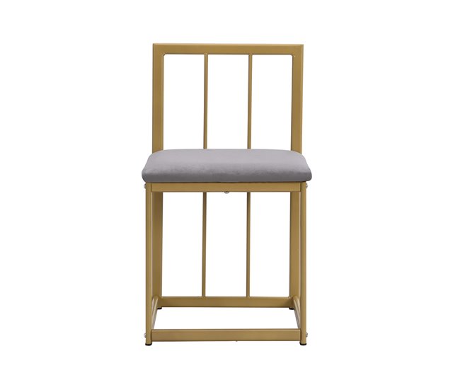 Conjunto de mesas y sillas de comedor 140x80 Blanco/ Gris