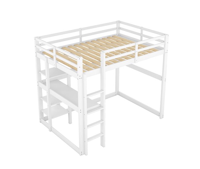 Cama alta para niños 150x206 Blanco