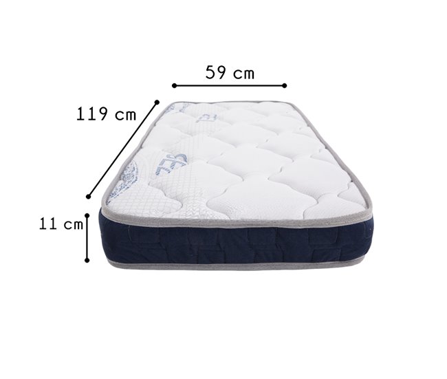 Colchón bebé Symphony Cuna Blanco/ Azul