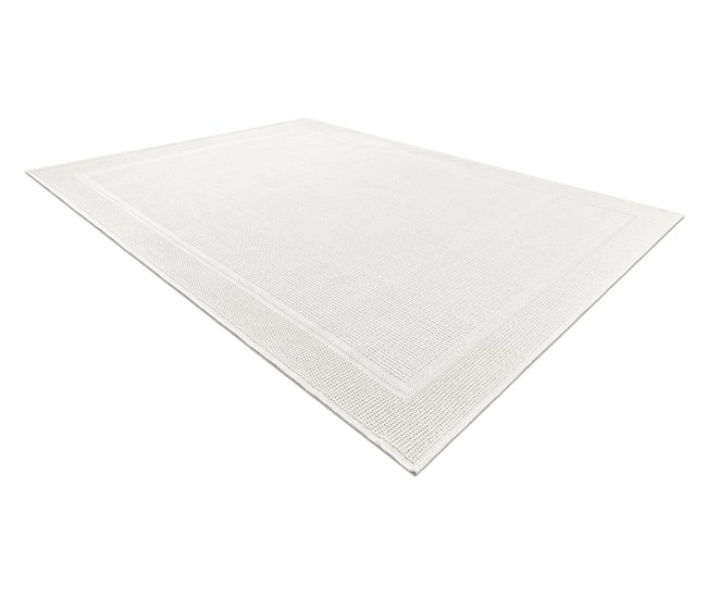Alfombra MIMO 5979 sisal exterior marco 60x100 Blanco/ Gris