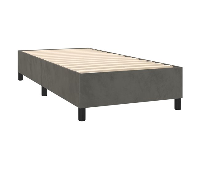 Cama box spring 100x200 Gris Oscuro