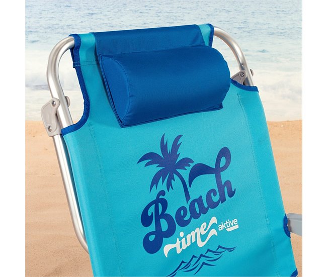 Aktive Pack 2 sillas playa plegables bajas y multiposición Azul