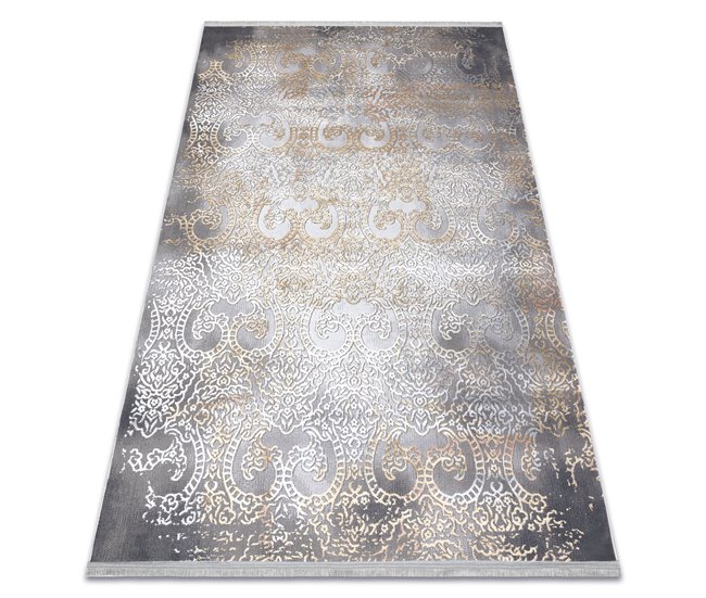 Alfombra LUCE 84 moderna Ornamento vintage Structural 173x270 Gris