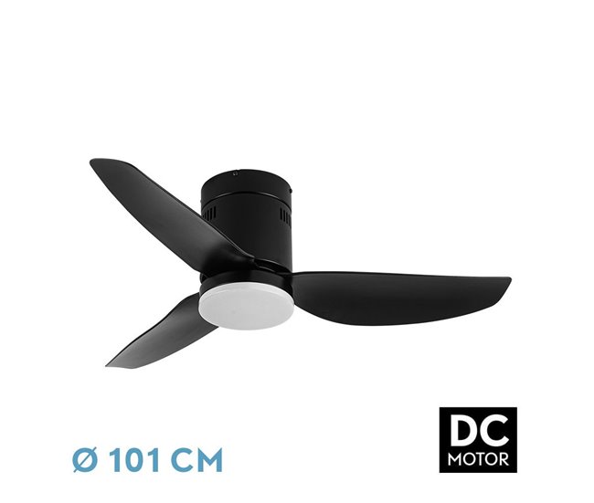 Ventilador De Techo Metal Serie Borax Negro