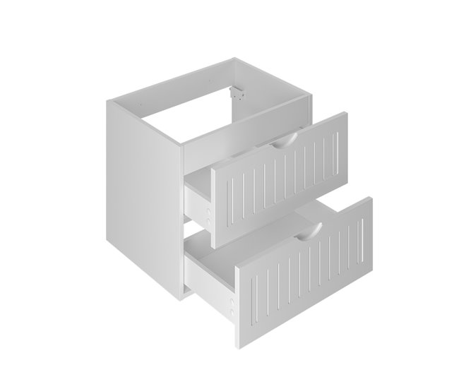 Mueble bajo lavabo compartimiento encimera Soline 140 Blanco