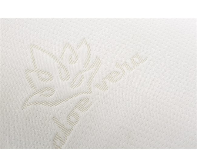 Almohada Viscoelástica Copos Funda Aloe Vera 75x40 Blanco/ Gris
